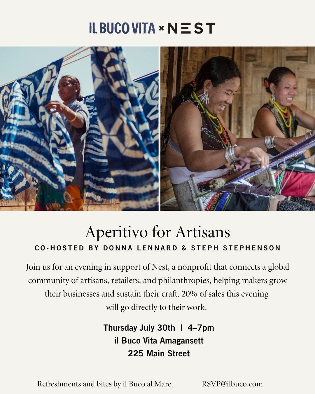 Aperitivo for Artisans at il Buco Vita x Nest
