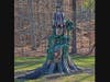 A downed tree was converted into a monument of William Penn at Penn Oaks Golf Club in West Chester, Pa.