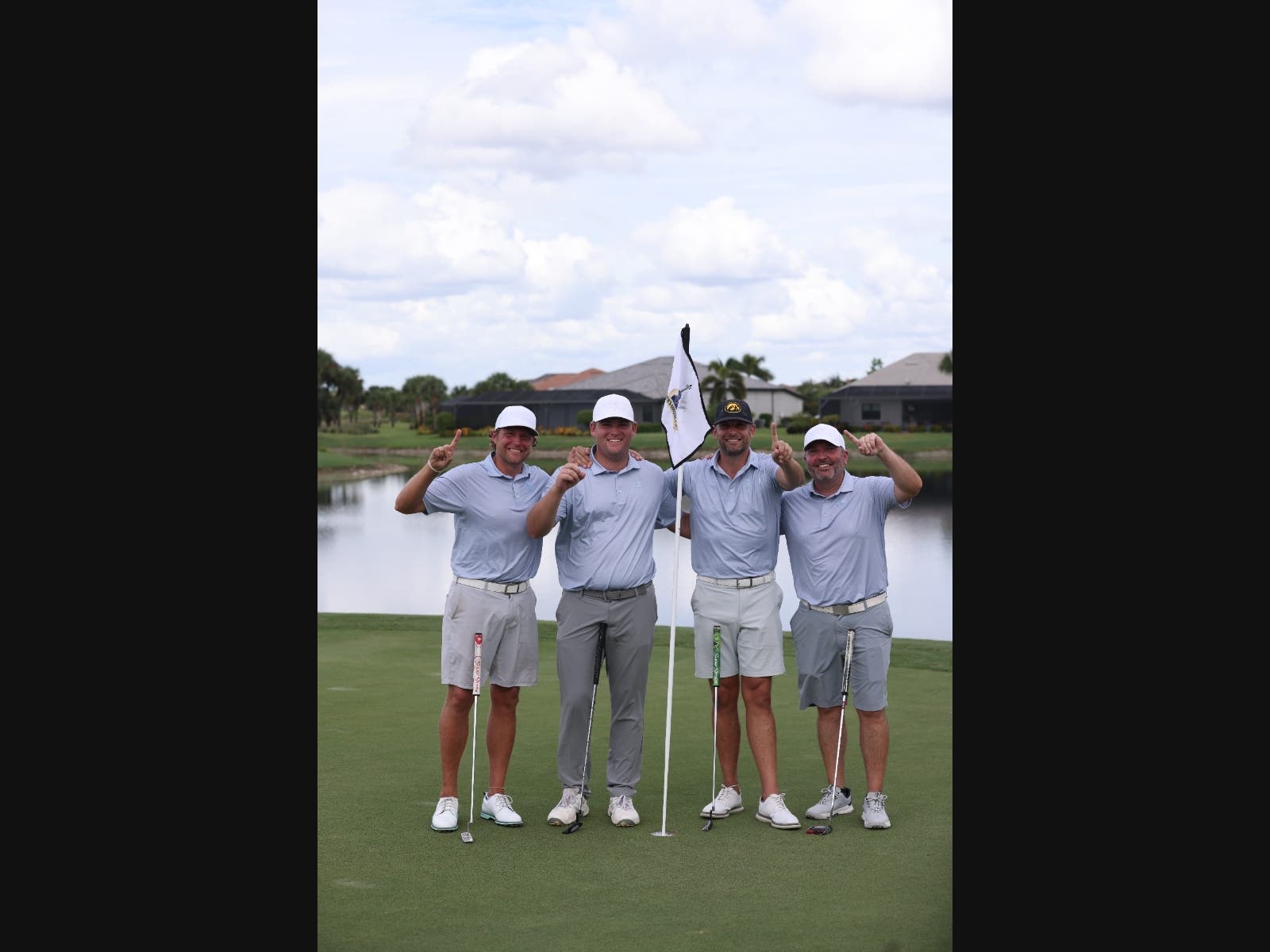 The winning team from Glen Oaks CC (L-R): Brandon Grimm, PGA Professional Chad Tracy, Nolan Grimm, Nick Pirotte