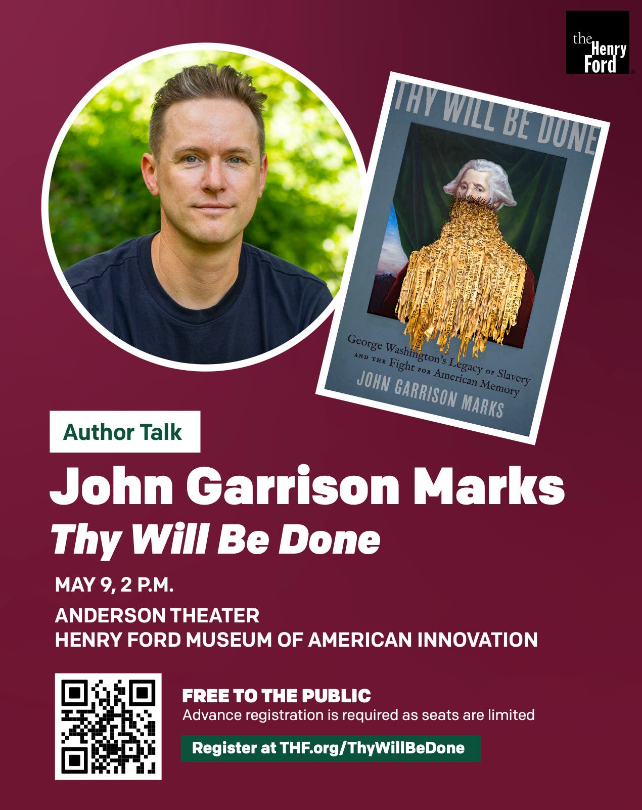 Author Talk With John Garrison Marks: "Thy Will Be Done"