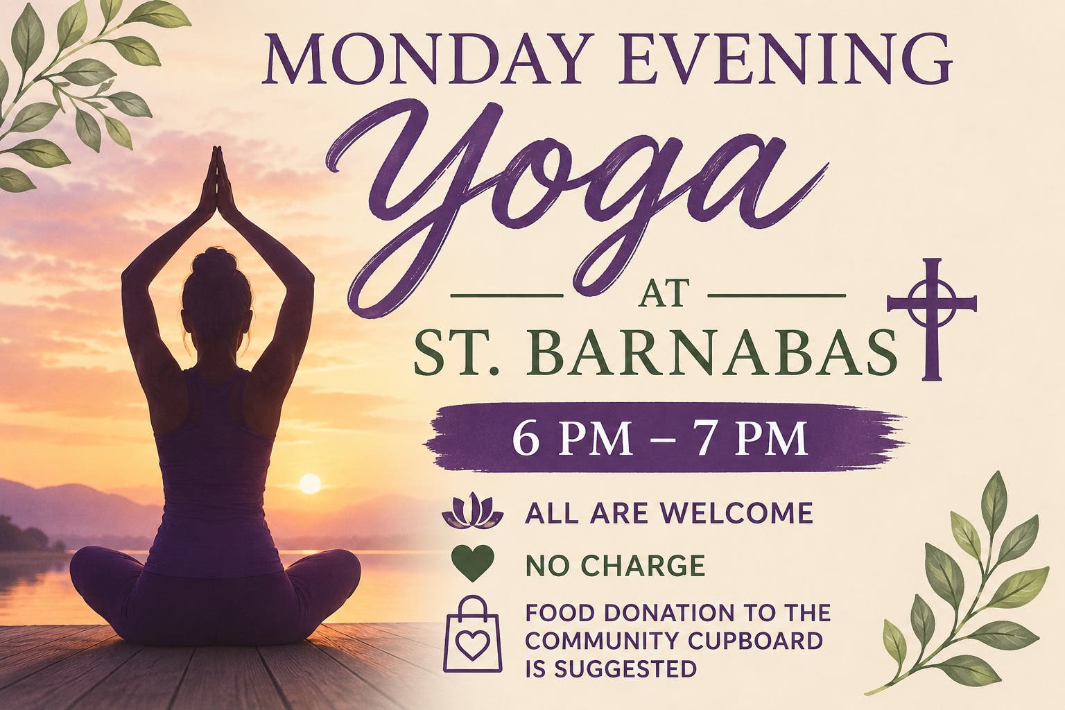 Monday Evening Yoga at St. Barnabas