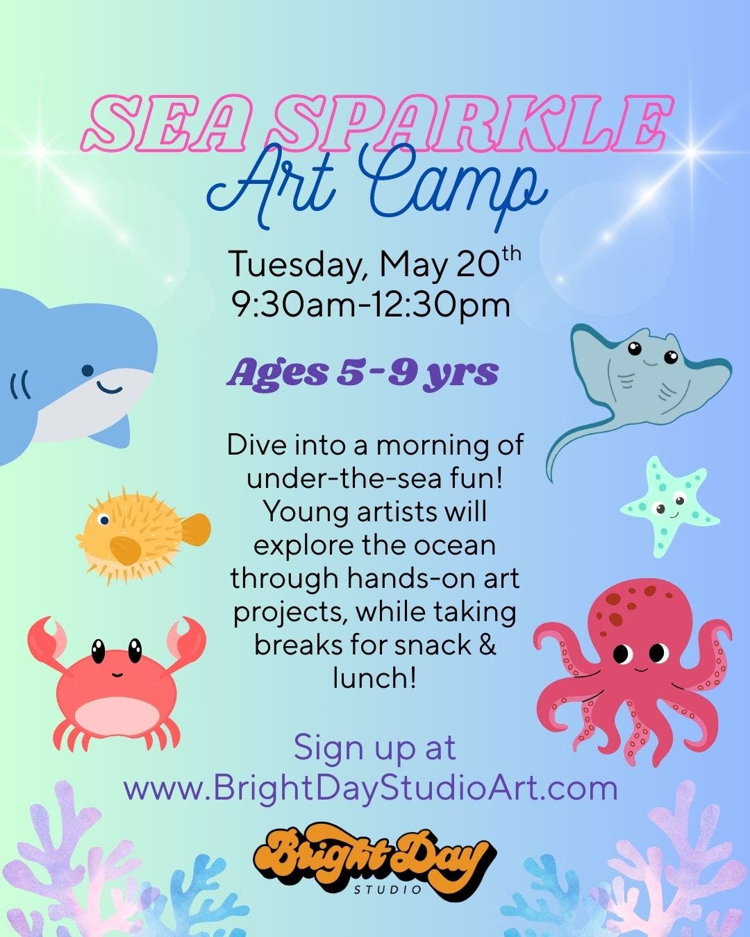 Sea Sparkle Art Camp! Ages 5-9