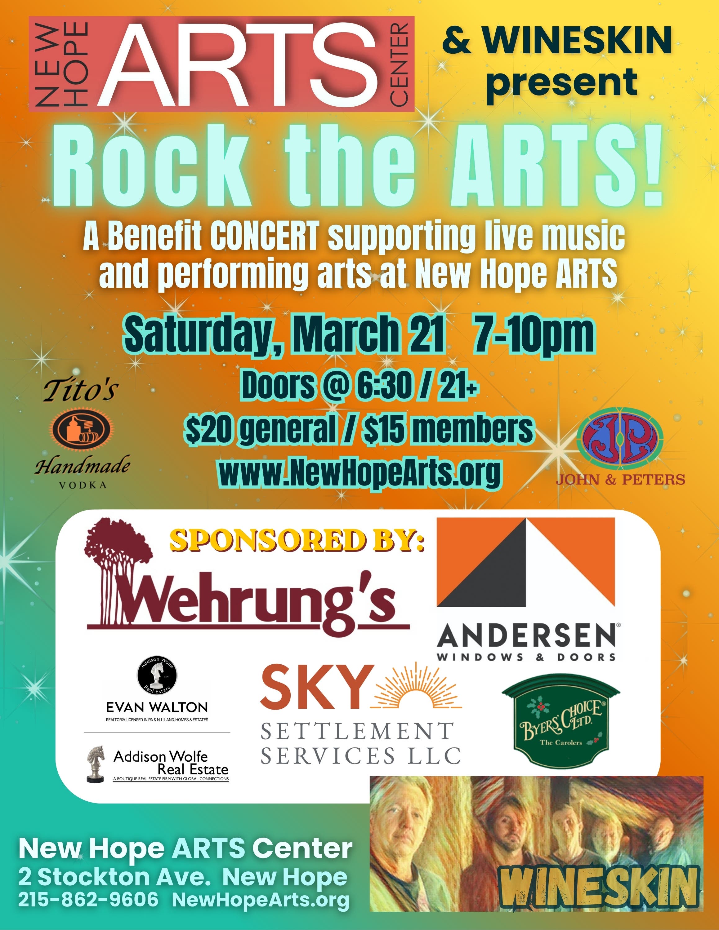 Rock the ARTS - Benefit concert with Wineskin
