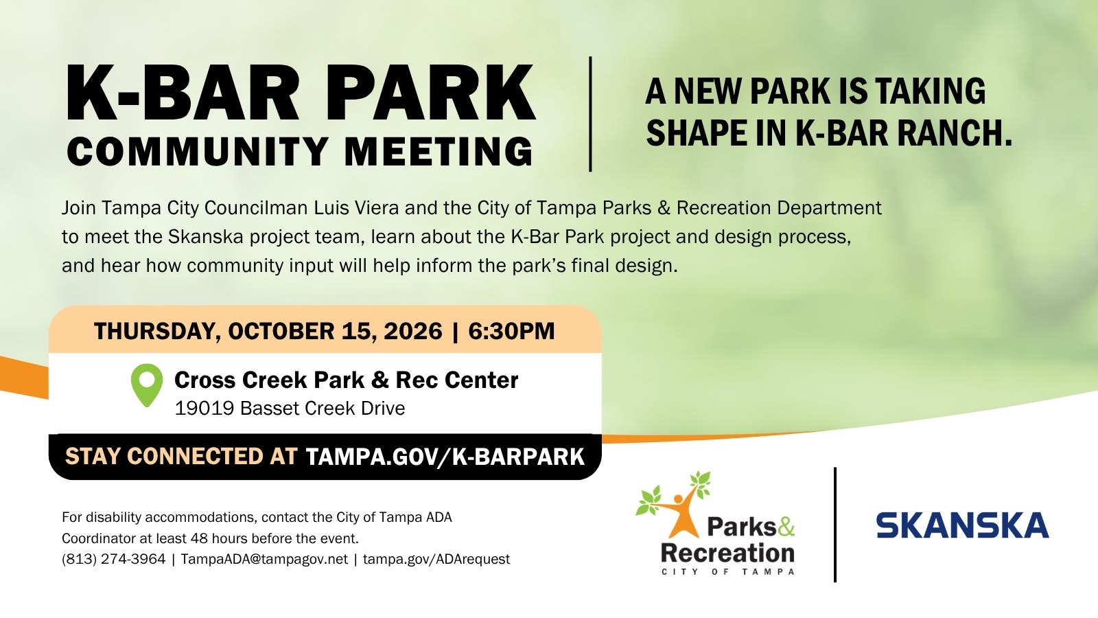 K-Bar Park Community Meeting