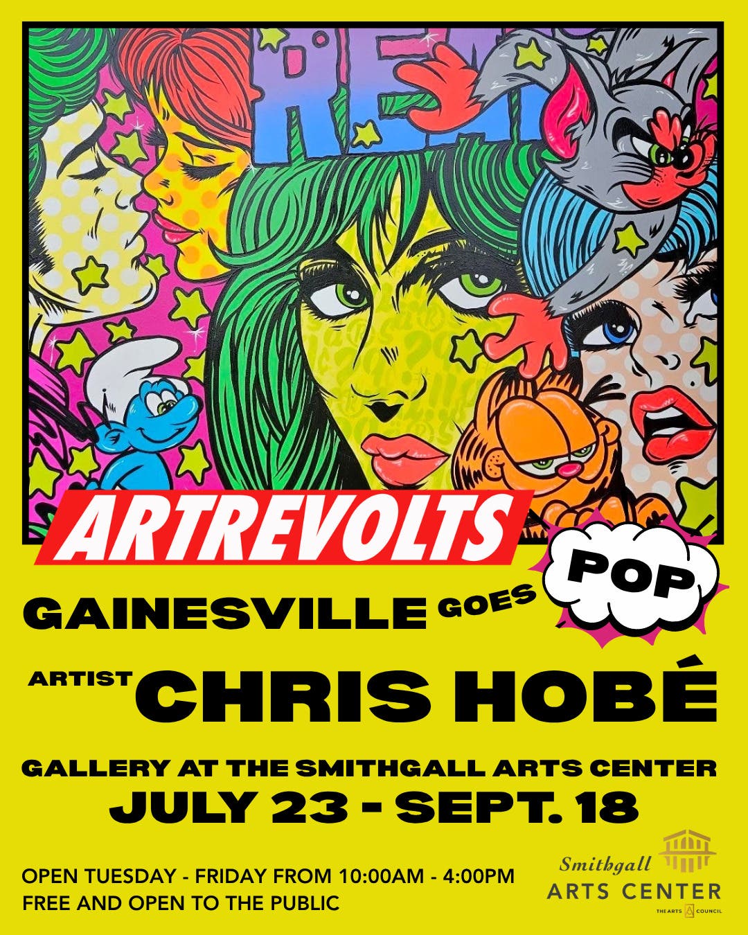 Gainesville Goes Pop Exhibit by Chris Hobé