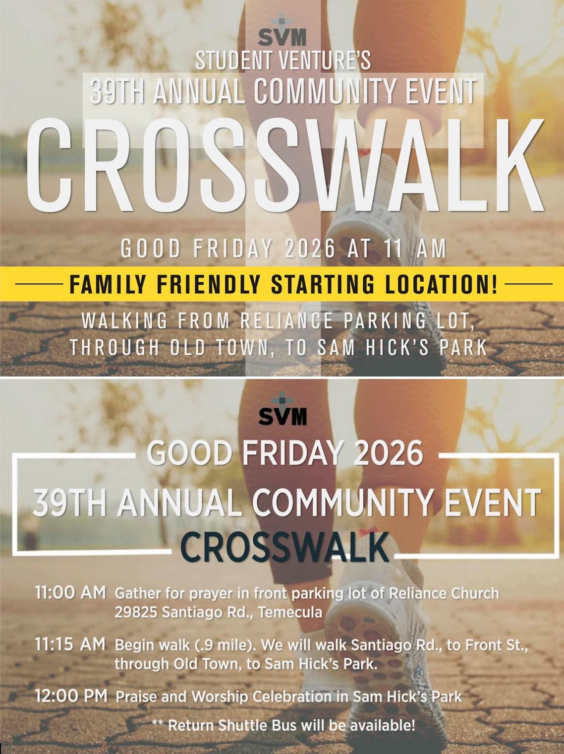 Student Venture Ministries 39th Annual Community Event Crosswalk