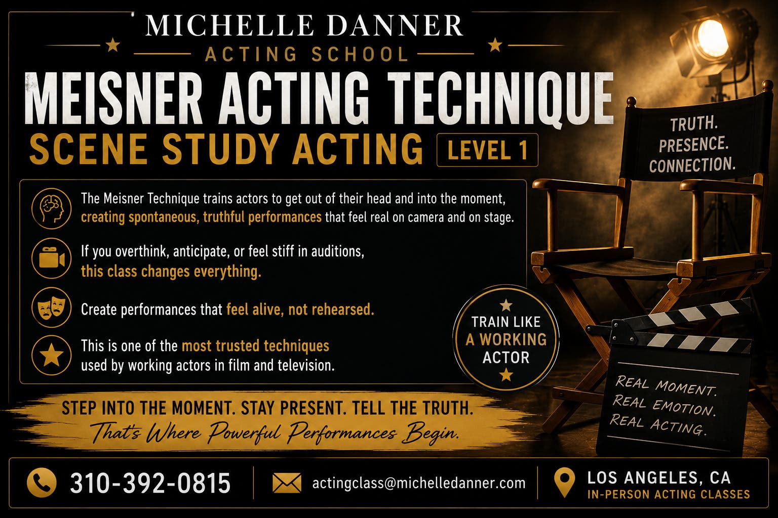 Meisner acting Technique - scene study acting Level 1
