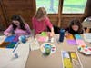 Girl Scouts painting in Art Therapy Workshop