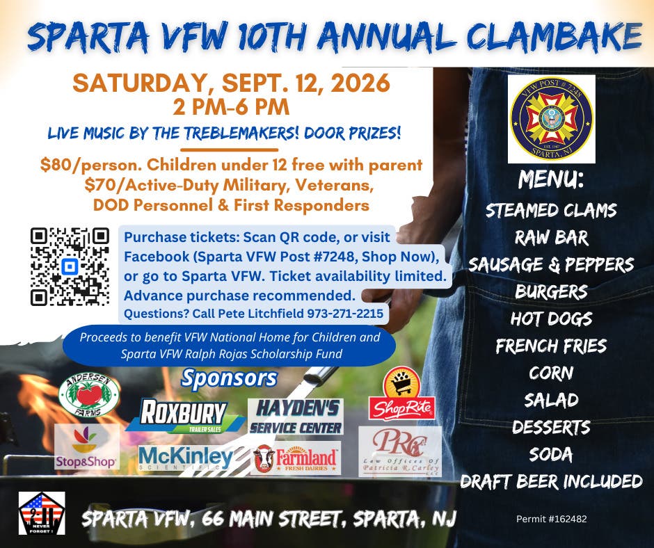 Sparta VFW 10th Annual Clambake