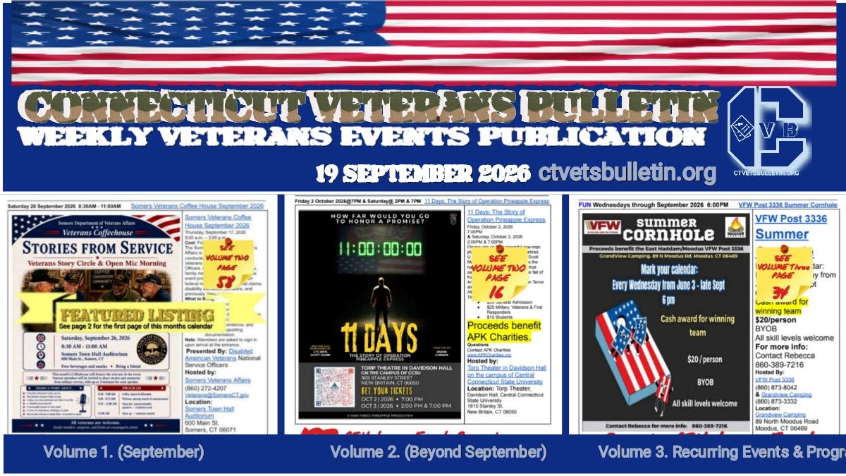 Discover the latest edition of the Connecticut Veterans Bulletin!