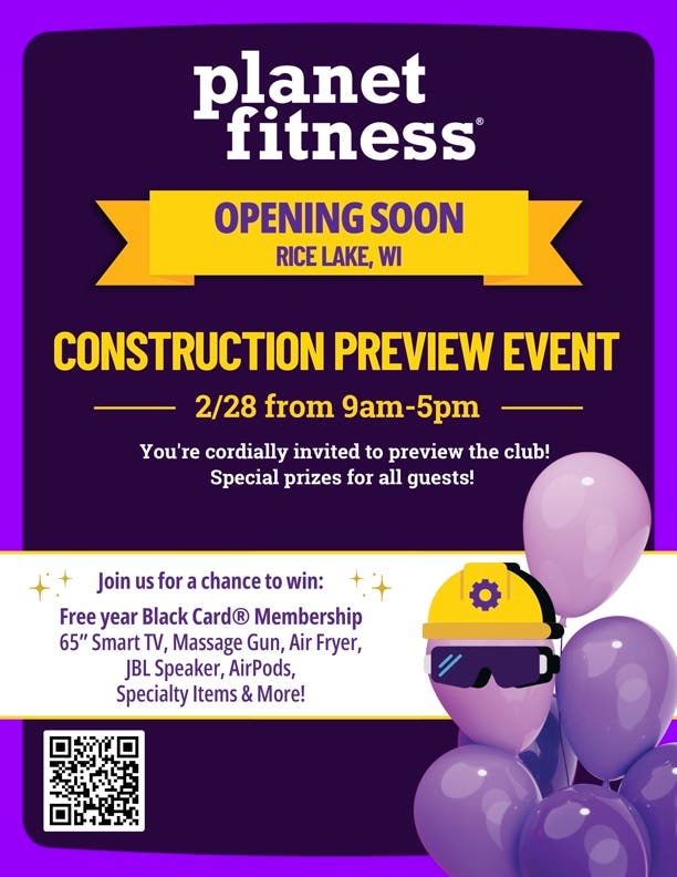 Planet Fitness Rice Lake Construction Preview Event
