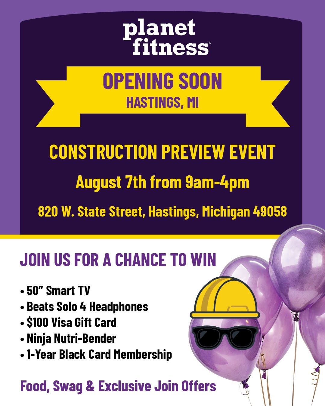 Planet Fitness Hosts Preview Event for Upcoming Hastings, Michigan Location