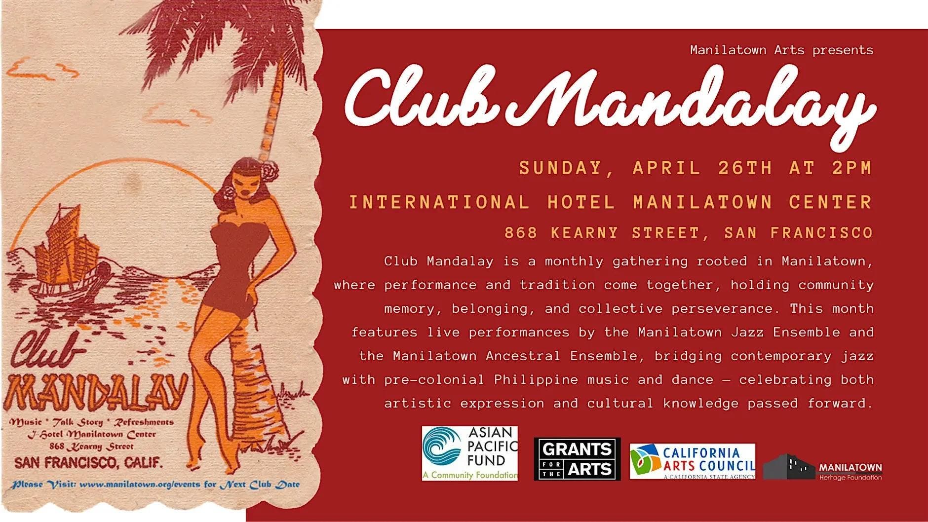 CLUB MANDALAY: Jazz & Ancestral Philippine Music at the I-Hotel