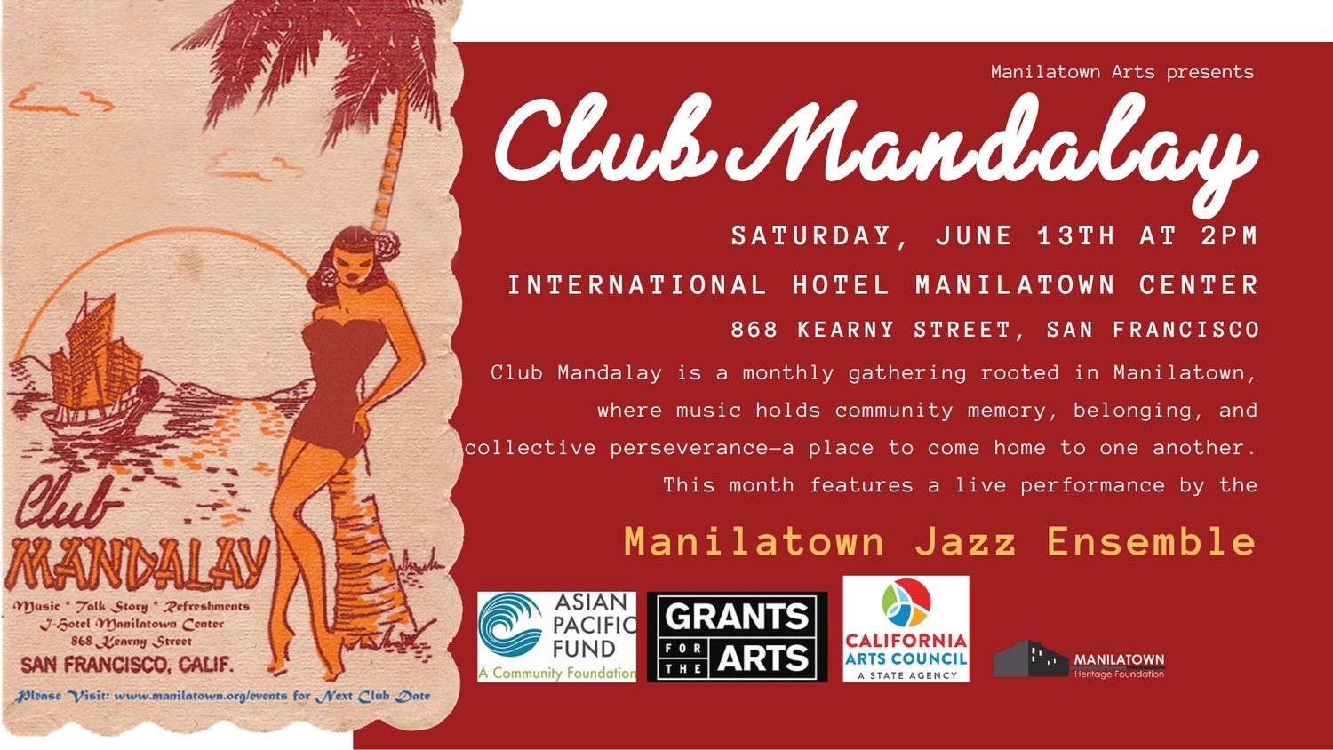 Club Mandalay: Live Jazz at the I-Hotel!