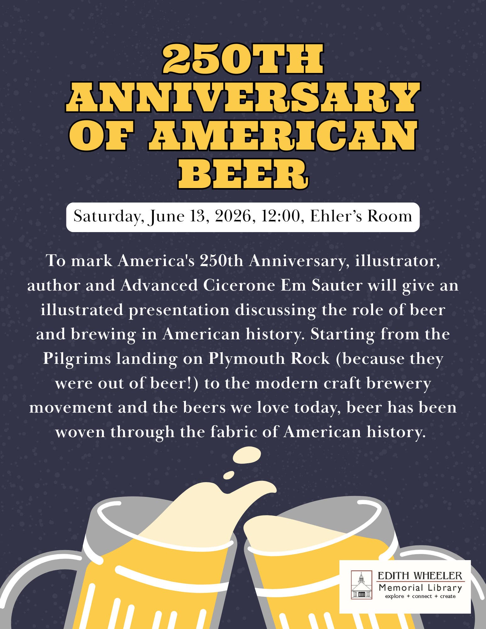 Don't miss this June 13th program at EWML!