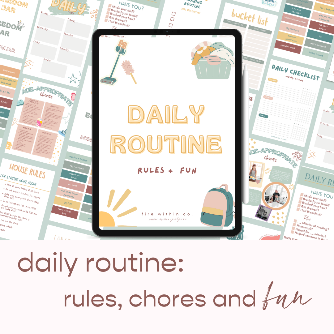 Daily routine printable lists for kids