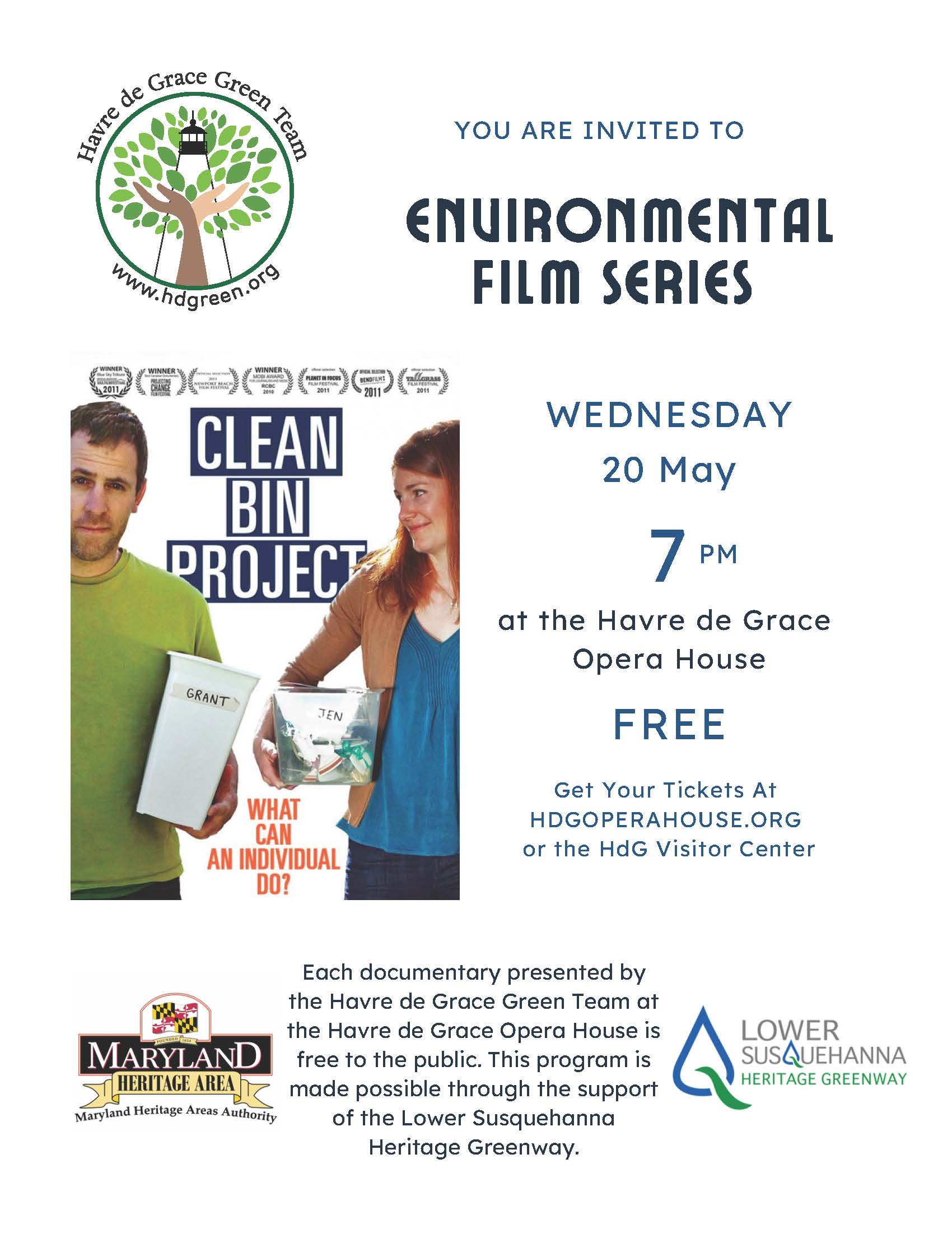 Clean Bin Project – Free Environmental Film Screening