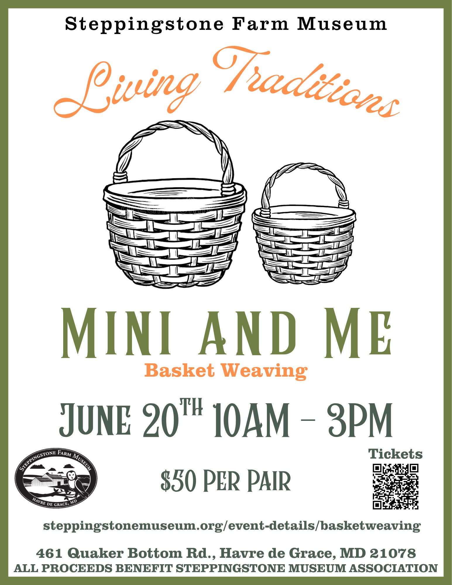 Living Traditions Workshops: Mini and Me Basket Weaving