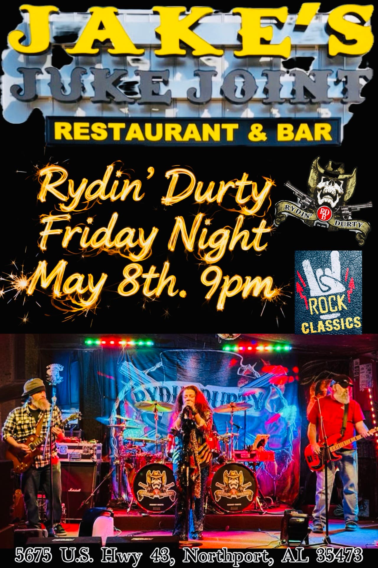 Live  Music @ Jake’s Juke Joint w/Rydin' Durty