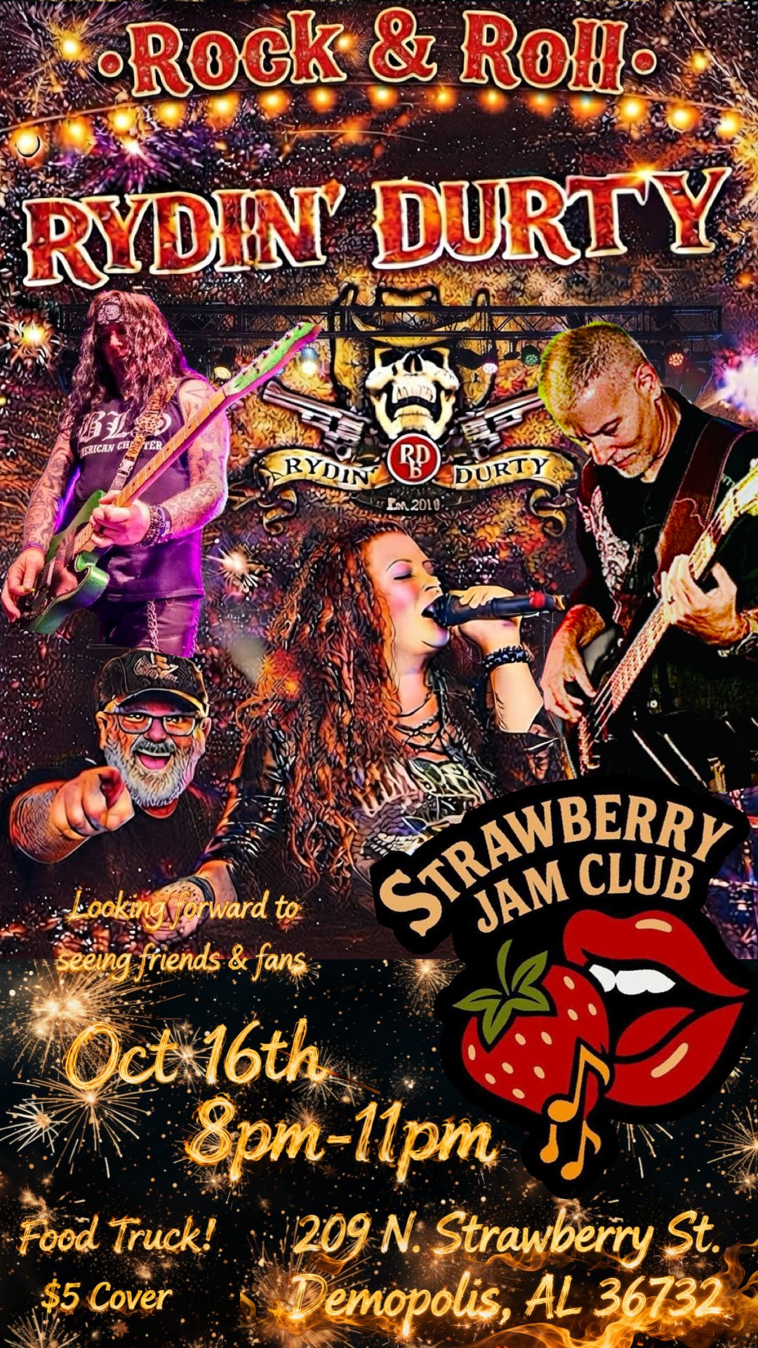 Live Music @ Strawberry Jam w/Rydin’ Durty Band 
