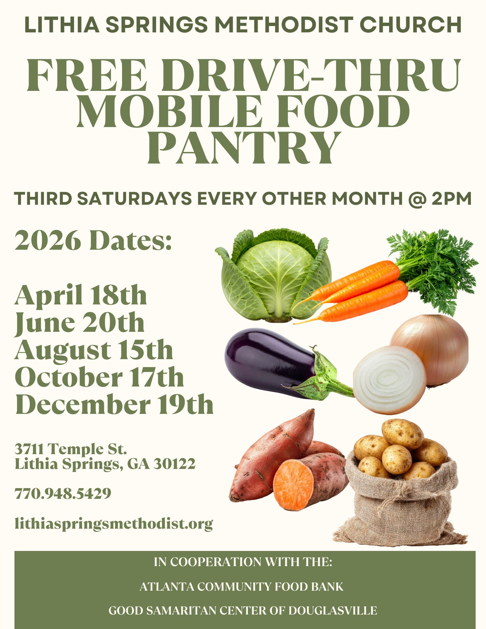 Free Drive Thru Mobile Food Pantry
