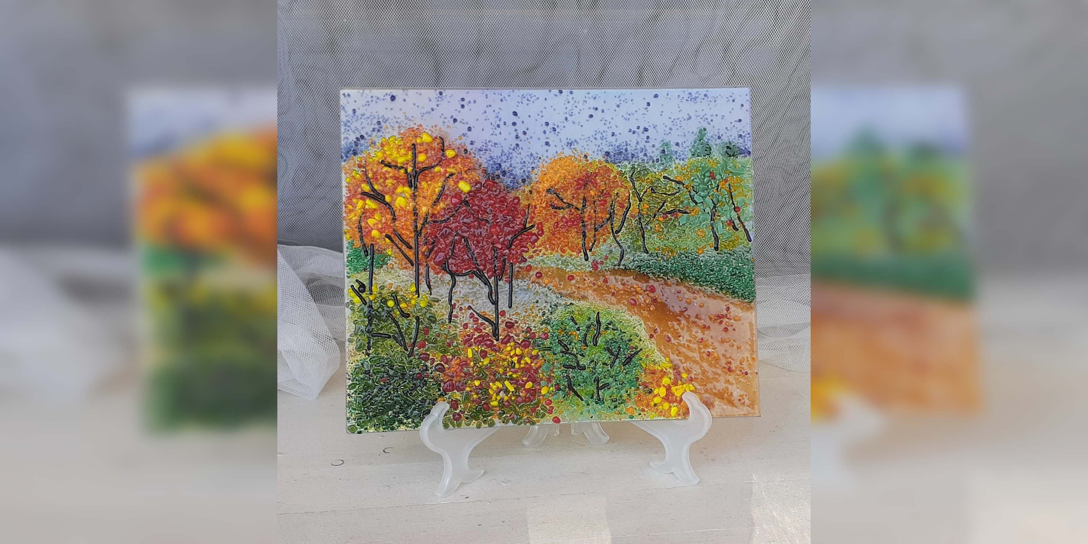 Painting With Frit: Fall Landscape Glass Fusing Workshop