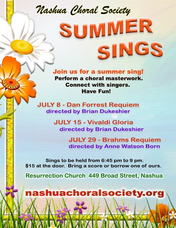 Nashua Choral Society Summer Sings
