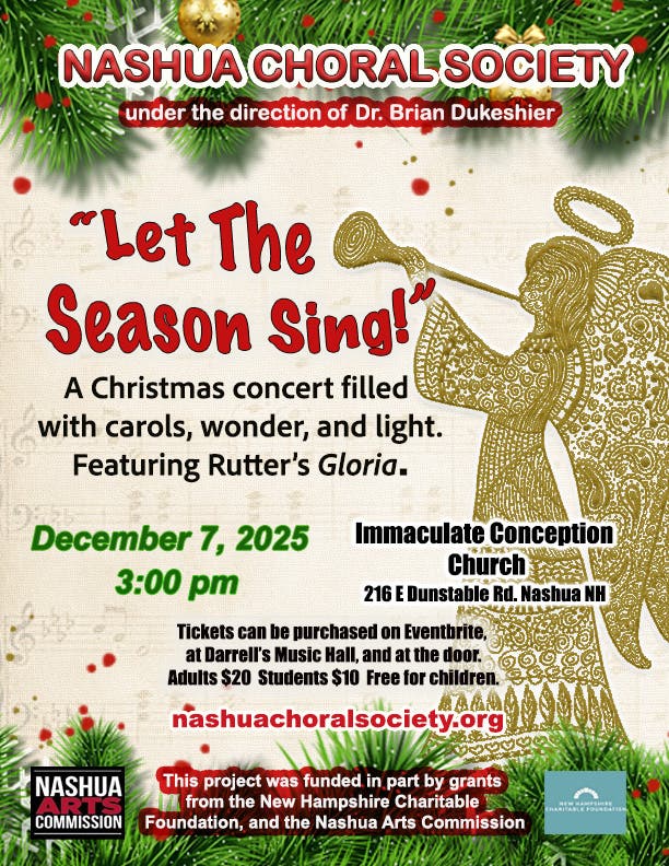 Nashua Choral Society holiday concert "Let the Season Sing!"