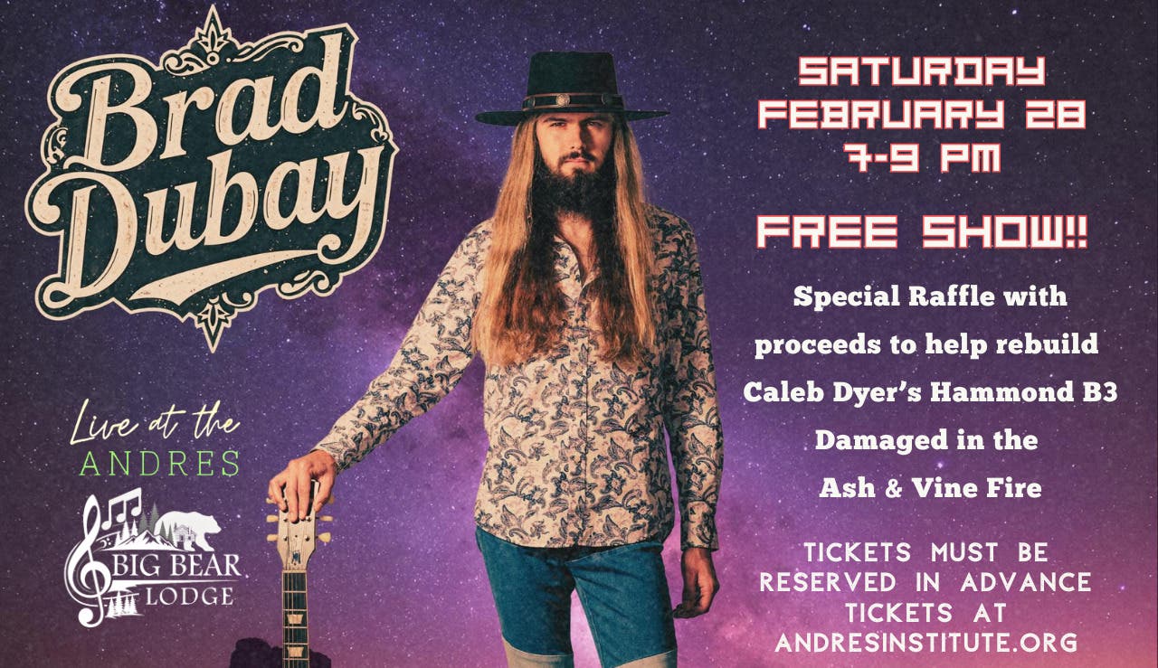 Brad Dubay Plays Andres Institute of Art to Raise Funds for AIA and Ash & Vine Loss