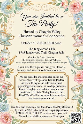 A Tea Party Hosted By Chagrin Valley Christian Women's Connection
