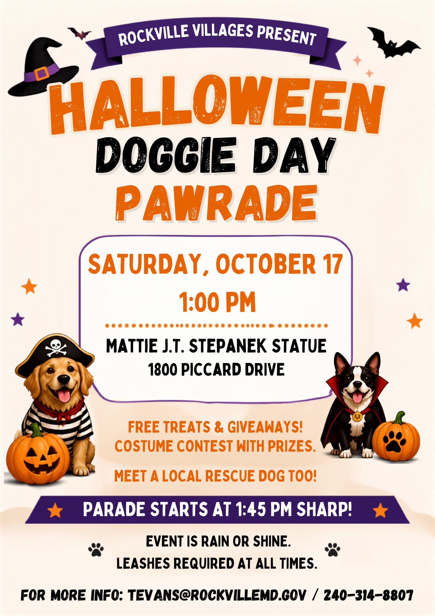 Rockville Villages Halloween Doggie Day Pawrade