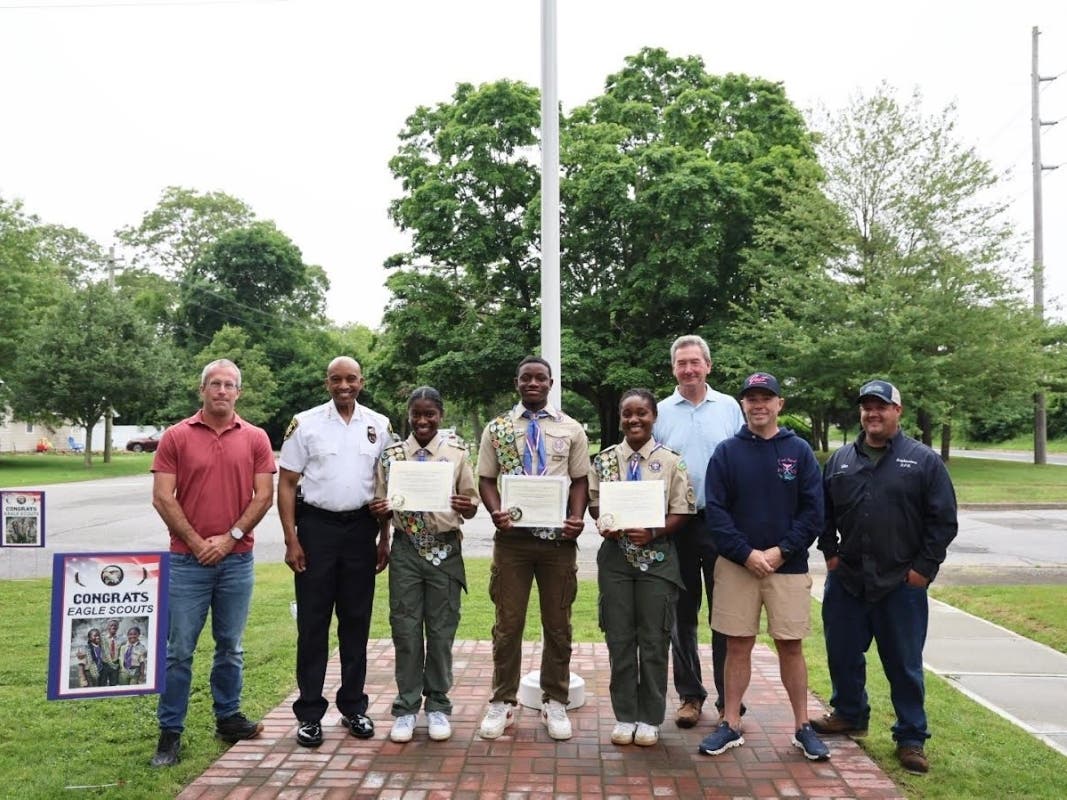 Li Triplets LI Triplets Earn Eagle Scout Status And Award From Sheriff's Office ...
