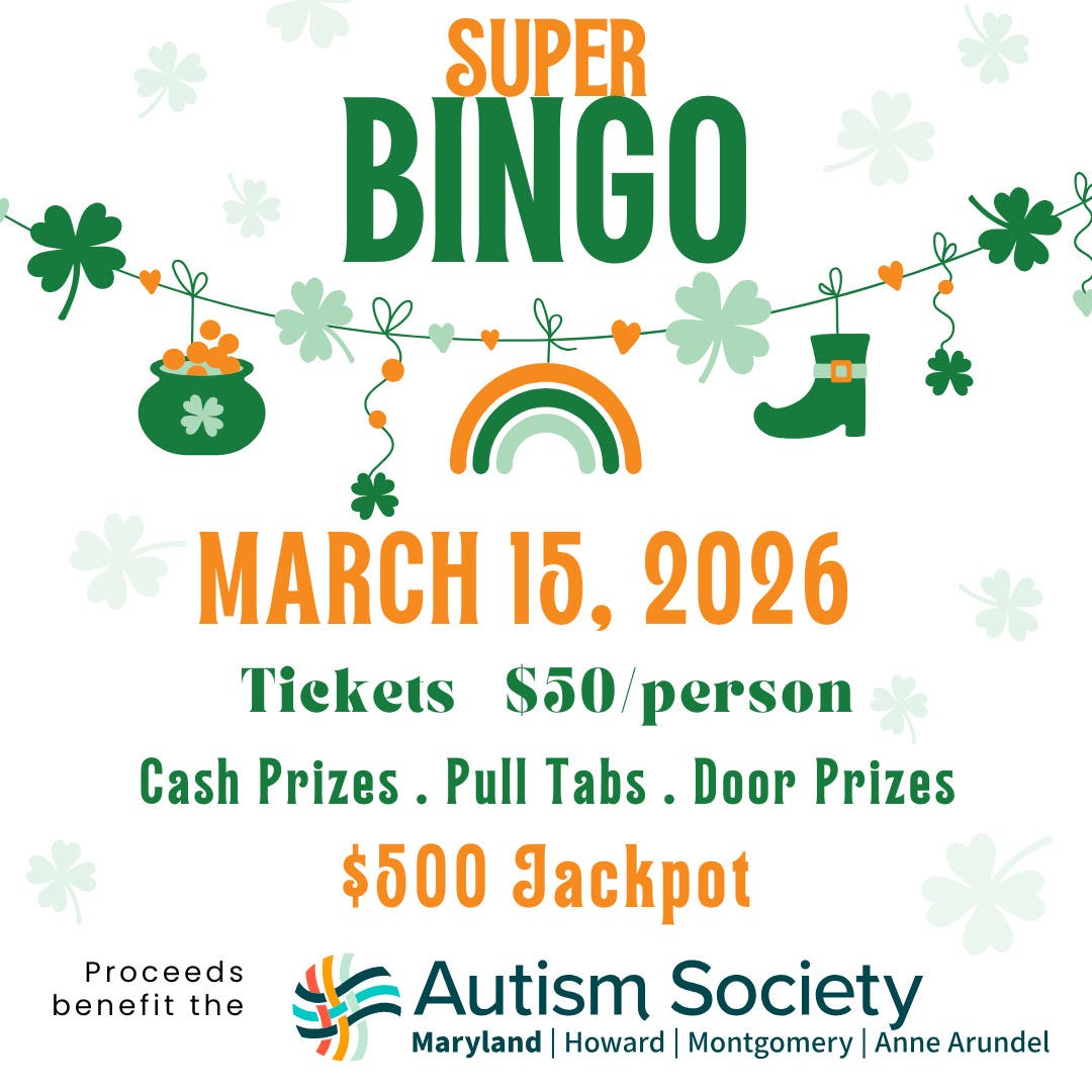 Super BINGO - to benefit Autism Society of Maryland