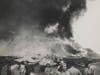 Flames engulf the collapsing frame of the big top tent during the Hartford Circus Fire. 