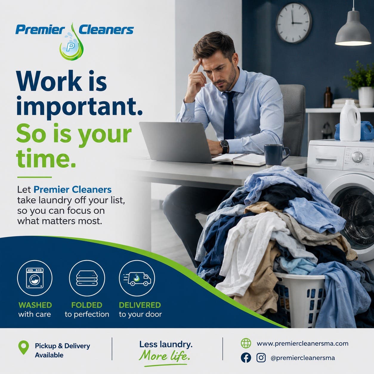Your time is valuable. Laundry shouldn’t take over your day.