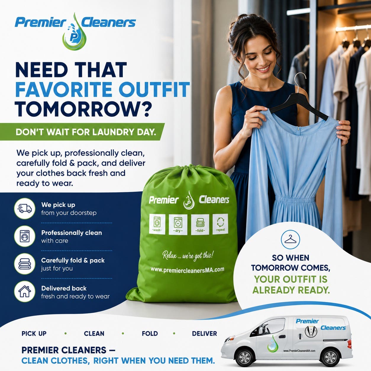 Need that favorite outfit tomorrow… but it’s still in the laundry? 👗