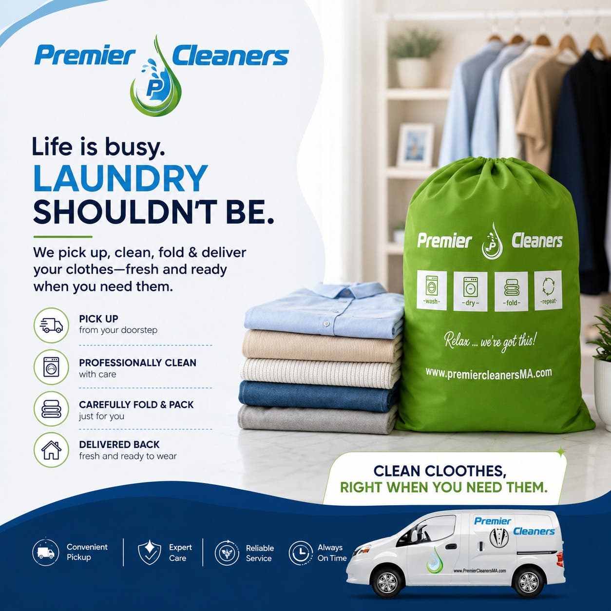 Life is busy. Laundry doesn’t have to be. 💙💚