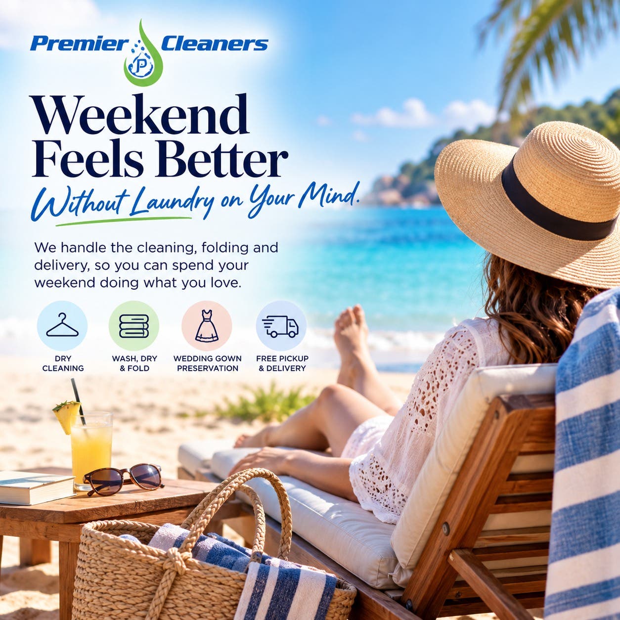 Your weekend is for sunshine, fresh air, and making memories—not worrying about laundry. ☀️🏖️
