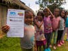 Children in Venezuela after receiving some of their lifesaving vaccinations.