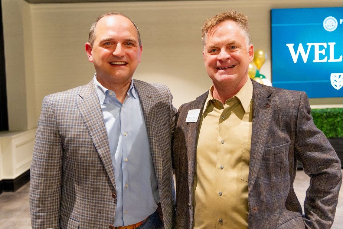 Dr. Anthony George (left), Senior Pastor, First Baptist Atlanta and Dr. Kevin Jenkins (right), Head of School, Dunwoody Christian School