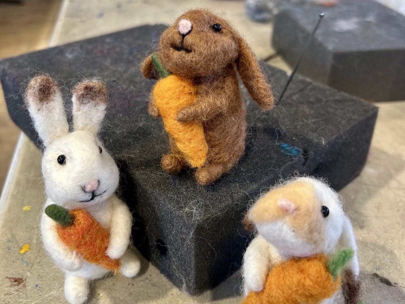 Needle Felting a Bunny Rabbit