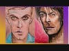 "The Young David Bowie" and "David Bowie" paintings by Vian Borchert