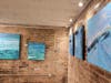 View of Borchert's exhibited painting at Vika Gallery