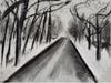 Drawing of a landscape by Vian Borchert
