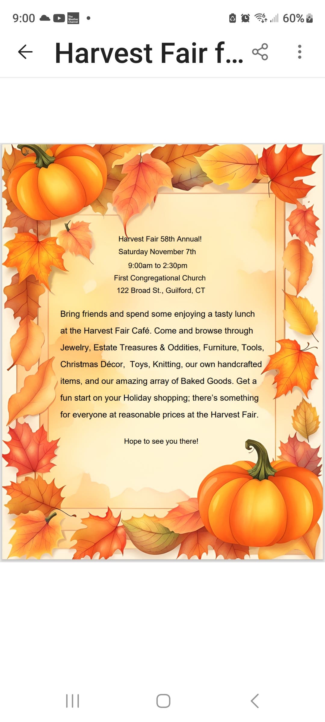 Harvest Fair 58th Annual!