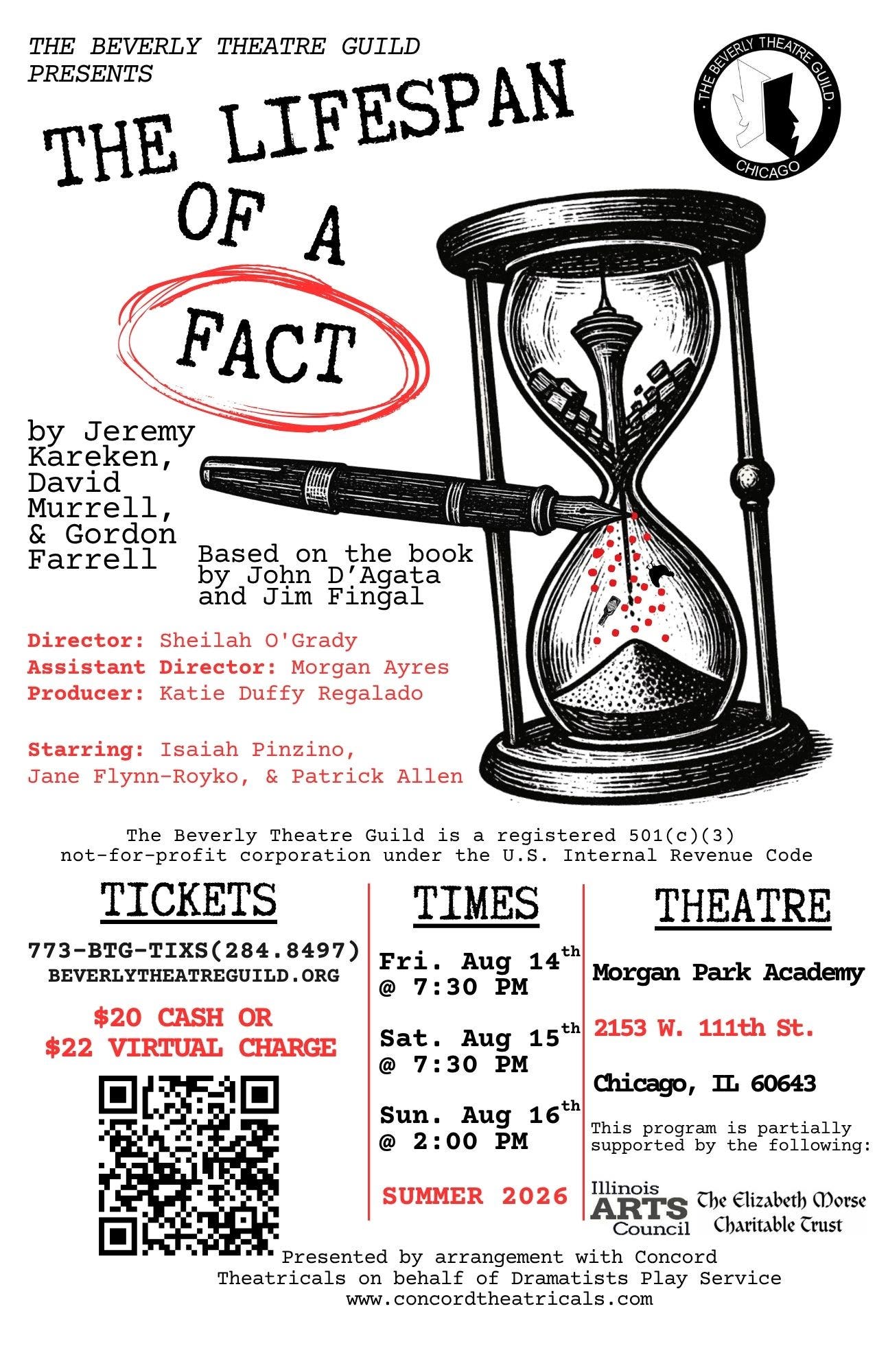 Beverly Theatre Guild Presents "The Lifespan of a Fact"