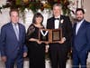 Local politicians, Ed Day (Rockland County Exec) and Mike Lawler (R-NY 17) join in the celebration with Mary P. Leahy, MD, CEO/President of Good Samaritan Hospital as she presents the Harold Peterson Community Service Award to Bill Madden and Veolia