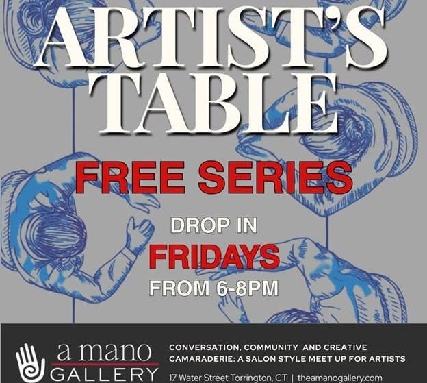 Artist's Table at The a mano Gallery this Friday