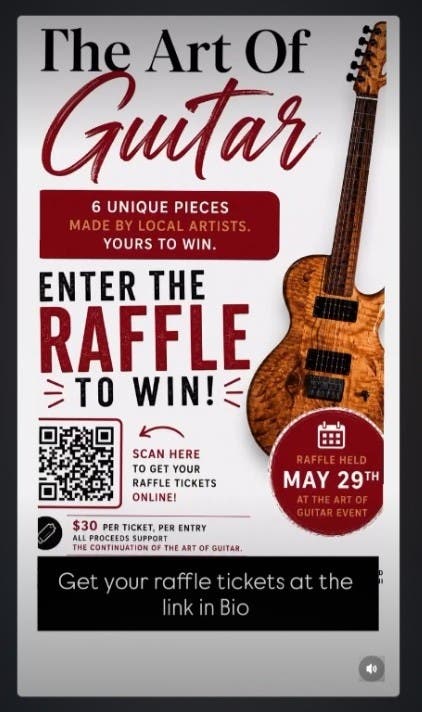 Raffle - from part of The Art of Guitar exhibit!