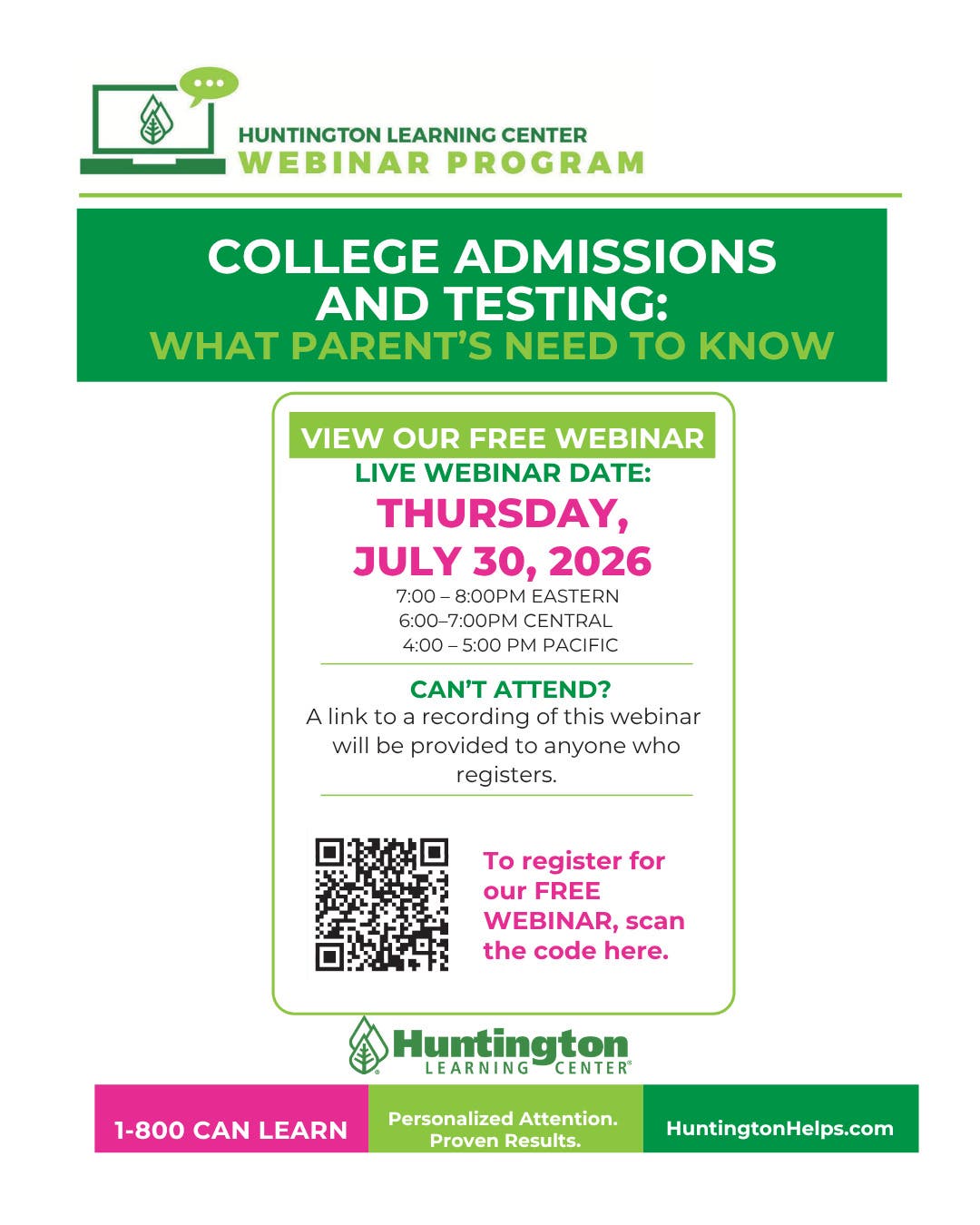 College Admissions and Testing: What Parent's Need to Know